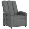 vidaXL Electric Massage Recliner Chair Dark Grey Fabric