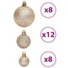 vidaXL Christmas Baubles 100 pcs Champagne and Brown 3 / 4 / 6 cm