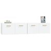 vidaXL Wall Cabinets 2 pcs High Gloss White 80x35x36.5 cm Engineered Wood