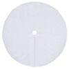 vidaXL Christmas Tree Skirt | White | Faux fur, Non-woven fabric | 150 cm