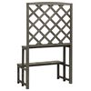 vidaXL Trellis Planter with Shelves Grey 70x42x120 cm Solid Firwood