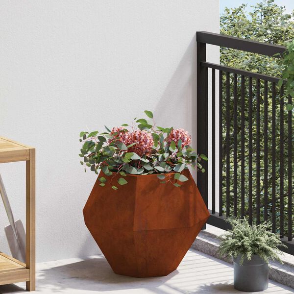 vidaXL Planter 2 pcs Rusty 50 x 50 x 40 cm Weathering Steel
