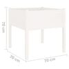 vidaXL Garden Planters 2 pcs White 70x70x70 cm Solid Pinewood