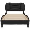 vidaXL Bed Frame without Mattress "Hvar" Black 90x190 cm Faux Leather