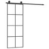vidaXL Sliding Door with Hardware Set 76x205 cm ESG Glass&Aluminium