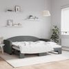 vidaXL Daybed with Trundle without Mattress Dark Grey 90x190 cm