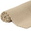 vidaXL Rug Rectangular Natural 160x230 cm Cotton