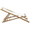 vidaXL Outdoor Deck Chair Bamboo and Canvas