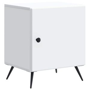 vidaXL Bedside Cabinet White 43 x 34.5 x 50 cm Engineered Wood