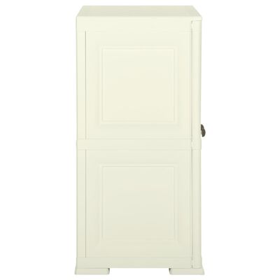 vidaXL Plastic Cabinet 79x43x85.5 cm Wood Design Vanilla Ice