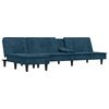 vidaXL L-shaped Sofa Bed Dark Grey 255x140x70 cm Velvet