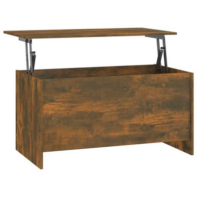 vidaXL Coffee Table Smoked Oak 102x55.5x52.5 cm Engineered Wood