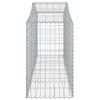 vidaXL Arched Gabion Baskets 9 pcs 200x50x80/100 cm Galvanised Iron