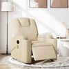 vidaXL Electric Massage Recliner Chair Cream Fabric