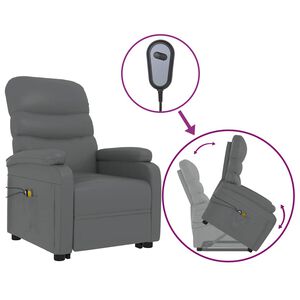 vidaXL Stand up Massage Chair Anthracite Faux Leather