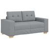 vidaXL Sofa 3 pcs Light Grey 221 x 80 x 80 cm Fabric