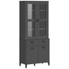 vidaXL Highboard VIKEN Anthracite Grey 80x40x190 cm Solid Wood Pine