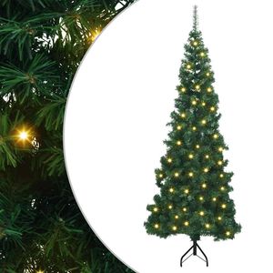 vidaXL Corner Artificial Christmas Tree Green 180 cm PVC and Metal