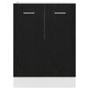 vidaXL Bottom Cabinet Black Oak 60x46x81.5 cm Engineered Wood