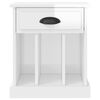 vidaXL Bedside Cabinets 2 pcs High Gloss White 43x36x50 cm