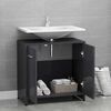 vidaXL Bathroom Cabinet High Gloss Grey 60x33x61 cm Engineered Wood