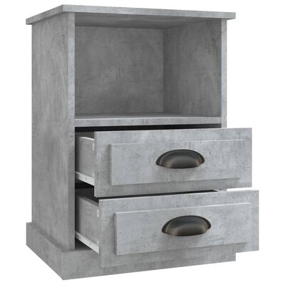 vidaXL Bedside Cabinets 2 pcs Concrete Grey 43x36x60 cm