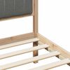 vidaXL Bed frame Brown and dark grey 135 x 190 cm Solid pine wood