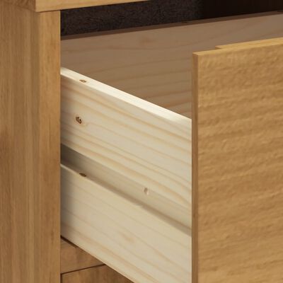 vidaXL Highboard with Glass Doors FLAM 80x40x180 cm Solid Wood Pine