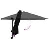 vidaXL Garden Parasol Black and Black 248 x 248 x 148 cm
