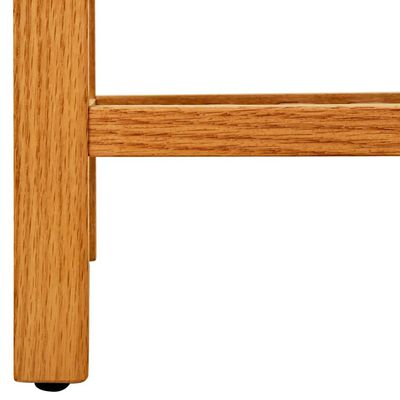 vidaXL Shoe Rack with 2 Shelves 100x27x40 cm Solid Oak Wood