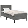 vidaXL Bed Frame with Mattress Dark Grey 107 x 203 cm Velvet