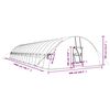 vidaXL Greenhouse with Steel Frame White 108 m&sup2; 18x6x2.85 m
