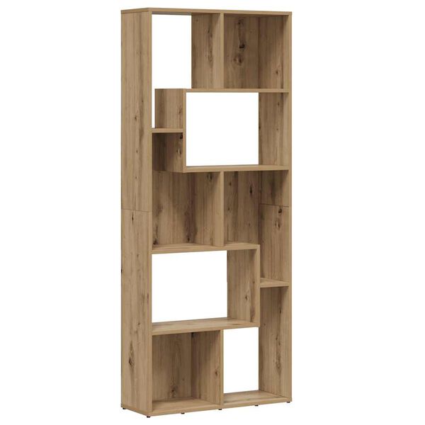 vidaXL Bookcase Artisan Oak 67x24x161 cm Engineered Wood