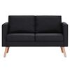 vidaXL 2 Piece Sofa Set Fabric Black