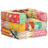 vidaXL Modular Pouffe Patchwork Fabric