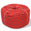 vidaXL Marine Rope Polypropylene 6 mm 100 m Red