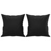 vidaXL 2-Seater Sofa with Throw Pillows Black 140 cm Faux Leather