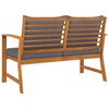 vidaXL Garden Bench 120 cm with Dark Grey Cushion Solid Acacia Wood