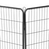 vidaXL Dog Playpen 8 Panels Steel 80x100 cm Black