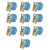 vidaXL Ratchet Tie Down Straps 10 pcs 2 Tonnes 6mx38mm Blue