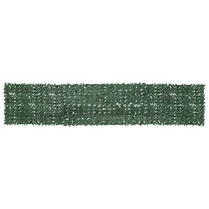 vidaXL Balcony Screen with Dark Green Leaves 500x100 cm