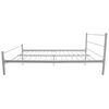 vidaXL Bed Frame without Mattress Grey Metal Double Size