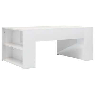 vidaXL Coffee Table High Gloss White 100x60x42 cm Engineered Wood