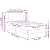 vidaXL Bed Frame with Mattress Dark Grey 90 x 200 cm Velvet