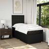 vidaXL Box Spring Bed with Mattress Black King Single Fabric