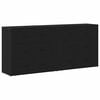vidaXL Sideboard Black Oak 160 x 33 x 70 cm Engineered Wood