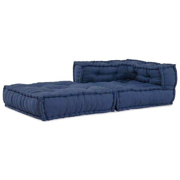 vidaXL Modular Corner Sofa Indigo 70 x 70 x 56 cm Fabric