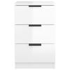 vidaXL Bedside Cabinets 2 pcs High Gloss White 40x36x65 cm