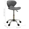 vidaXL Salon Spa Stool Grey Faux Leather