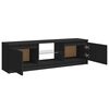 vidaXL TV Cabinet with LED Lights Black 120x30x36 cm